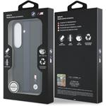 BMW M PU Leather Perforated Stripes and Metal Logo Magnetic kryt pre Samsung Galaxy S26, modrý