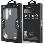 BMW M PU Leather Perforated Stripes and Metal Logo Magnetic kryt pre Samsung Galaxy S26 Ultra, modrý