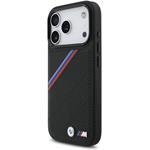 BMW M Tricolor Perforated Pattern MagSafe kryt pre iPhone 17 Pro, čierny
