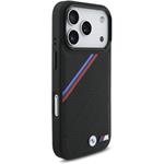 BMW M Tricolor Perforated Pattern MagSafe kryt pre iPhone 17 Pro, čierny