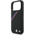 BMW M Tricolor Perforated Pattern MagSafe kryt pre iPhone 17 Pro, čierny