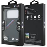 BMW M Tricolor Perforated Pattern MagSafe kryt pre iPhone 17 Pro, čierny