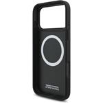 BMW M Tricolor Perforated Pattern MagSafe kryt pre iPhone 17 Pro Max, čierny