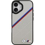 BMW M Tricolor Perforated Pattern MagSafe kryt pre iPhone 17, sivý