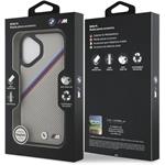 BMW M Tricolor Perforated Pattern MagSafe kryt pre iPhone 17, sivý