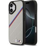 BMW M Tricolor Perforated Pattern MagSafe kryt pre iPhone 17, sivý