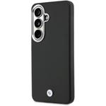 BMW Signature PU Leather Metal Logo Magnetic kryt pre Samsung Galaxy S26, čierny