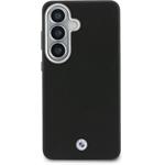 BMW Signature PU Leather Metal Logo Magnetic kryt pre Samsung Galaxy S26, čierny