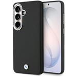 BMW Signature PU Leather Metal Logo Magnetic kryt pre Samsung Galaxy S26+, čierny