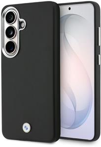 BMW Signature PU Leather Metal Logo Magnetic kryt pre Samsung Galaxy S26+, čierny