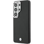 BMW Signature PU Leather Metal Logo Magnetic kryt pre Samsung Galaxy S26 Ultra, čierny