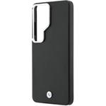 BMW Signature PU Leather Metal Logo Magnetic kryt pre Samsung Galaxy S26 Ultra, čierny