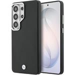 BMW Signature PU Leather Metal Logo Magnetic kryt pre Samsung Galaxy S26 Ultra, čierny