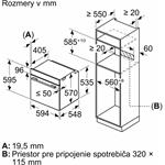 Bosch HBG5370B0, vstavaná rúra, čierna