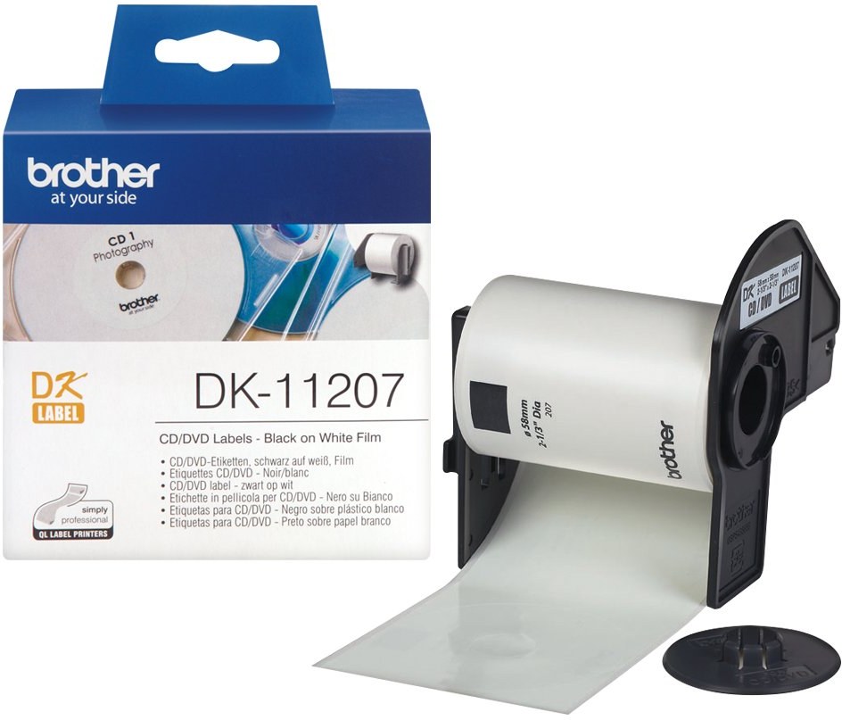 Brother DK-11207, 58mm CD/DVD rozmer, 100ks