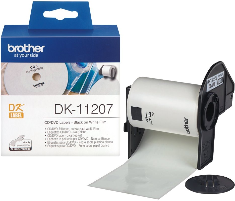 Brother DK-11207, papierové / CD, DVD štítok, 100 ks