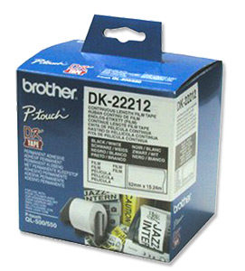 BROTHER DK-22212 (biela filmová rolka 62mm x 15,24m)