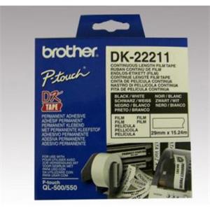 Brother filmová rolka 29mm x 15.24m, biela, 1 ks, DK 22211, pre tlačiarne štítkov