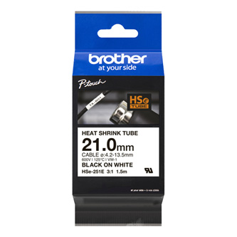 Brother HSE-251E, čierny tlač/biely podklad, 1.5m, 21mm