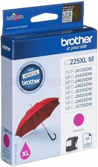 BROTHER LC225XLM, magenta, 1200strán