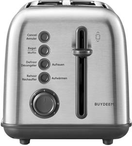 Buydeem DT620E, Hriankovač na 2 plátky,, farba nerezová oceľ