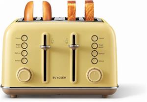 Buydeem DT640E, Hriankovač na 4 plátky, farba jemná žltá