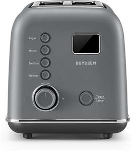 Buydeem DT730E, Automatický kovový hriankovač na 2 plátky, farba atramentová sivá