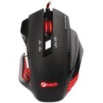 C-Tech Akantha (GM-01R), myš, červené podsvietenie, čierna