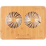 C-TECH Bamboo chladiaca podložka, 15,6", 2x 140mm, 2x USB