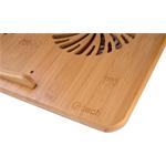 C-TECH Bamboo chladiaca podložka, 15,6", 2x 140mm, 2x USB