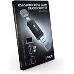 C-Tech čítačka kariet UCR-02-AL, USB-A 3.0, USB-C 3.0, SD, micro SD