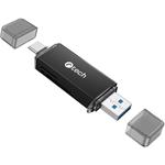 C-Tech čítačka kariet UCR-02-AL, USB-A 3.0, USB-C 3.0, SD, micro SD