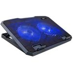 C-Tech CLP-140 chladiaca podložka 15,6", 2x 140mm, 2x USB, modré podsvietenie, (rozbalené)