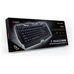 C-Tech Echion GKB-37, herná klávesnica, CZ/SK, mechanická s Kailh RED spínači, 7 farieb podsvietenia, programov., USB