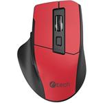 C-Tech Ergo WLM-05 bezdrôtová myš, 1600DPI, 6 tlačidiel, červená