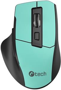 C-Tech Ergo WLM-05 bezdrôtová myš, 1600DPI, 6 tlačidiel, svetlo zelená