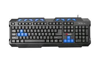 C-Tech GMK-102-B, multimediálna klávesnica, SK, čierno-modrá, USB