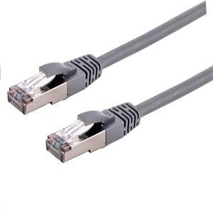 C-Tech kábel patchcord Cat6a, S/FTP, 15m, sivý