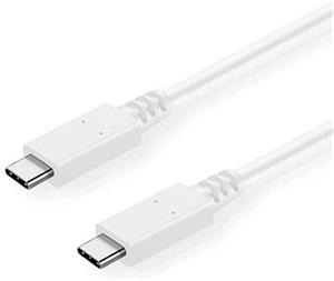 C-Tech kábel USB-C 3.2, PD100W, 20Gbps, 2m, biely