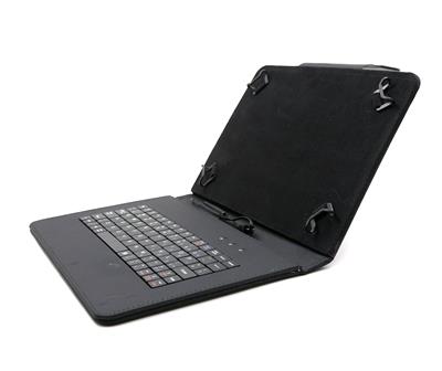 C-TECH NUTKC-04 čierne púzdro univerzálne s klávesnicou pre 9,7"-10,1" tablety, FlexGrip
