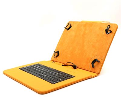 C-TECH NUTKC-04 oranžové púzdro univerzálne s klávesnicou pre 9,7"-10,1" tablety, FlexGrip