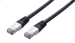C-Tech patchcord Cat5e, FTP, kábel, 1m, čierny