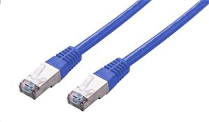 C-Tech patchcord Cat5e, FTP, kábel, 1m, modrý