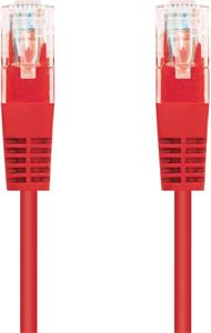 C-Tech patchcord Cat5e, UTP, kábel, 0,5m, červený