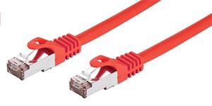 C-Tech patchcord Cat6, FTP, kábel, 0,5m, červený