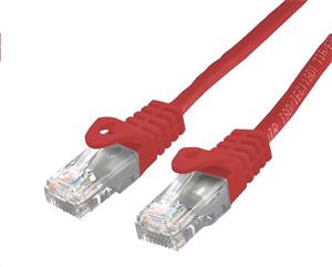 C-Tech patchcord Cat6, UTP, kábel, 0,5m, červený
