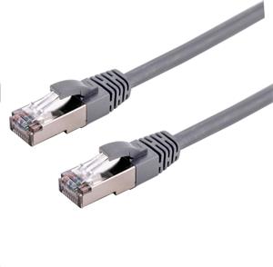 C-Tech patchcord Cat6a, S/FTP, kábel, 0,5m, sivý
