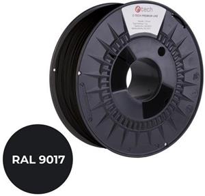 C-Tech PREMIUM LINE tlačová struna (filament) ASA, dopravná čierna, RAL9017, 1,75mm, 1kg