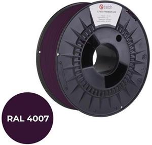 C-Tech PREMIUM LINE tlačová struna (filament) PETG, purpurová fialková, RAL4007, 1,75mm, 1kg