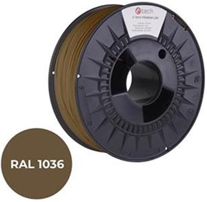 C-Tech PREMIUM LINE tlačová struna (filament), PLA, perleťová zlatá, RAL1036, 1,75mm, 1kg